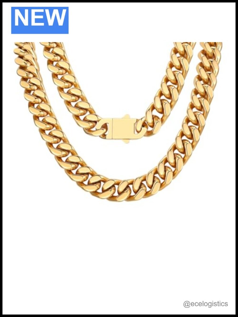 Stainless Steel Cuban Link Chain Necklace Hip Hop Punk Statement Jewelry